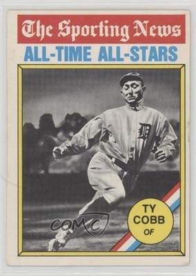 1976 O-Pee-Chee The Sporting News AllTime All-Stars Ty Cobb #346 HOF 0f8
