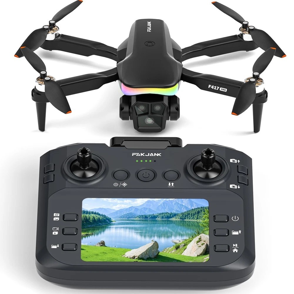 Drone with 1080P Camera Screen Remote Control,RGB LED Light 