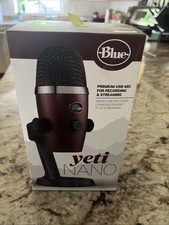 Blue Yeti Nano Premium USB Red Onyx Omnidirectional Mic w/ Cable A00098
