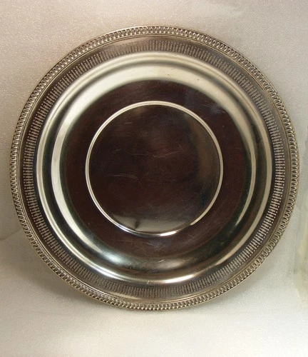 Wallace Sterling Silver # 261-3  10-inch Plate 208 Grams Hallmarks Use or Scrap