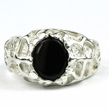 BLACK ONYX Sterling Silver Men's Ring, Handmade   SR168