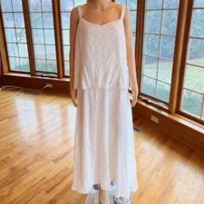 Roamans Ivory Lace Chiffon Straps Floor Length Wedding Gown Bridal Dress Size 24