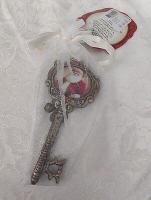 Legend Of Santa's Key 2012 Christmas Ornament Gold Metal Key with Bell NWT