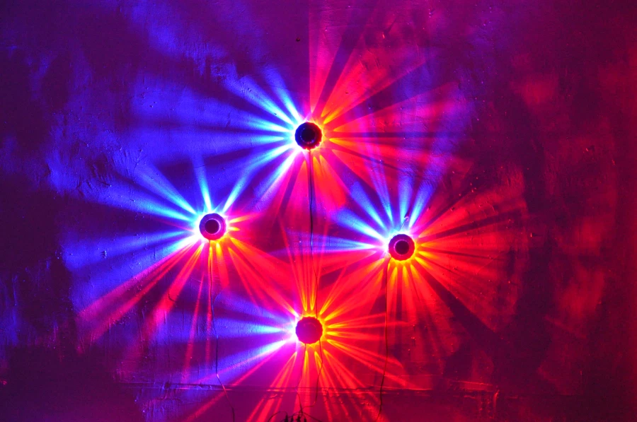 Led Light 8W Sunflower Shining UFO 48 LED Mini Voice Activated Flashing Lighting - Image 4 of 4