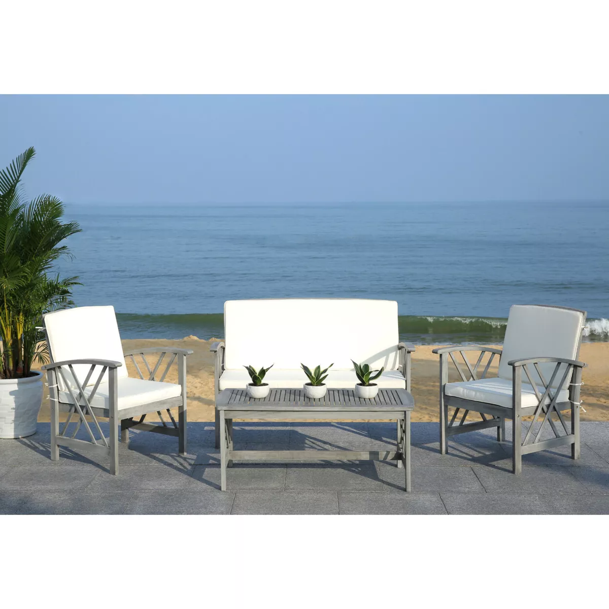 Safavieh outdoor living fontana 4 pc outdoor set sale