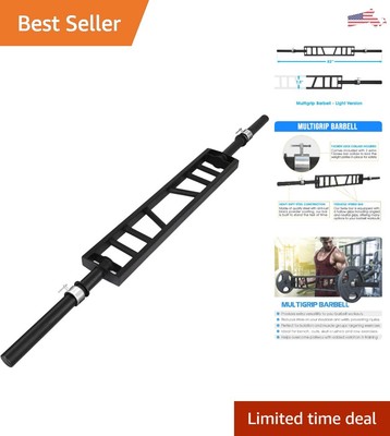 Hybrid Multigrip Barbell - 400lbs Weight Capacity - Swiss Bar, American Bar