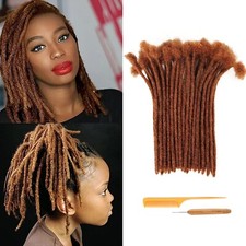 0.6cm Thickness 8 Inch 30 Strands Dreadlock Extensions Human Hair 30 Brown