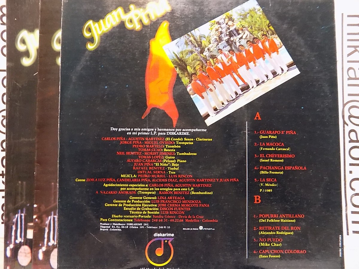 JUAN PIÑA Piña Caliente DISKARIME COLOMBIA LP | eBay