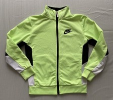 Nike Hooded Sweater Boys Youth Medium Full Zip Neon Green 5-6yrs