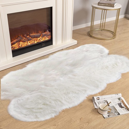 Latepis Faux Fur Sheepskin Area Rugs Soft Shaggy Carpet for Living Room Bedroom - Picture 156 of 219