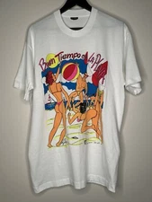 Vintage Beach Volleyball Buen Tiempo En La Playa T Shirt Size XL Screen Stars