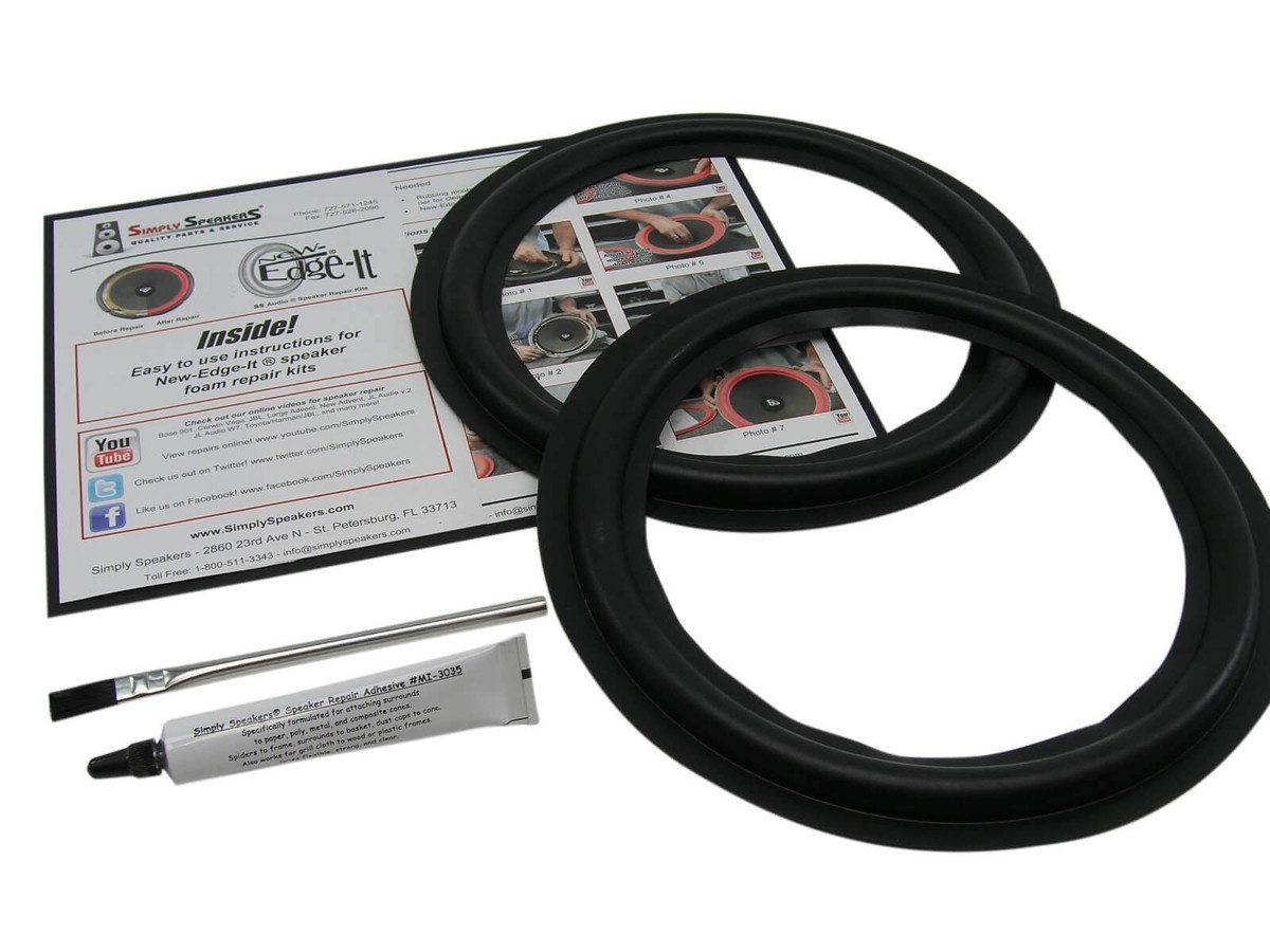 Speaker Repair Kit #RSK-5 - Butyl Rubber Woofer Surrounds For Fixing Torn Speaker Edges 6 thumbnail image