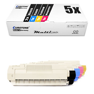 5x Toner für OKI MC 560 DN Plus N, 43324421, 43324424 CMYK