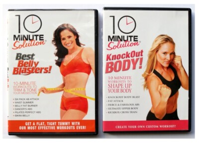 10 Minute Solution Workout DVDs: Knockout Body and Best Belly Blasters- Lot of 2