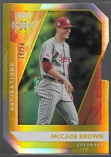 2021 Panini Elite Extra Edition McCade Brown Aspirations /24 Die Cut Gold #104