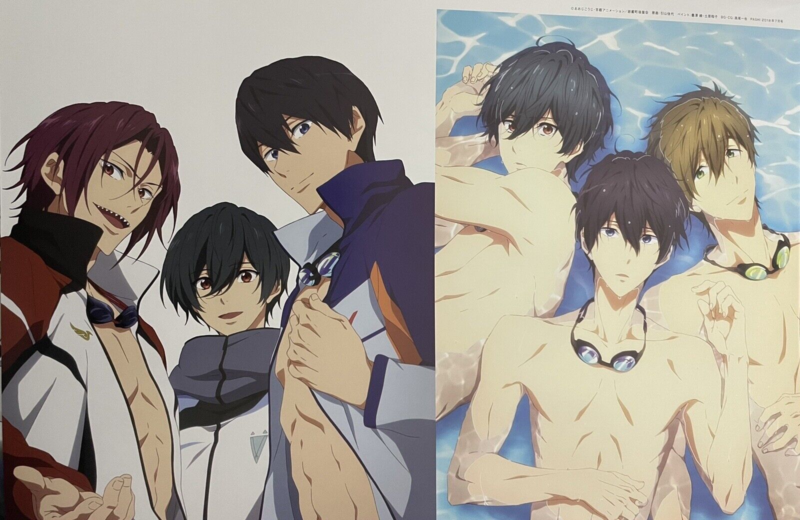 Free! Iwatobi Swim Club - 3D Postcard - Haruka / Makoto / Rin