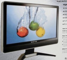 RARE - SCEPTRE WHITE 23" HDTV Model X23WV-Komodo NO REMOTE