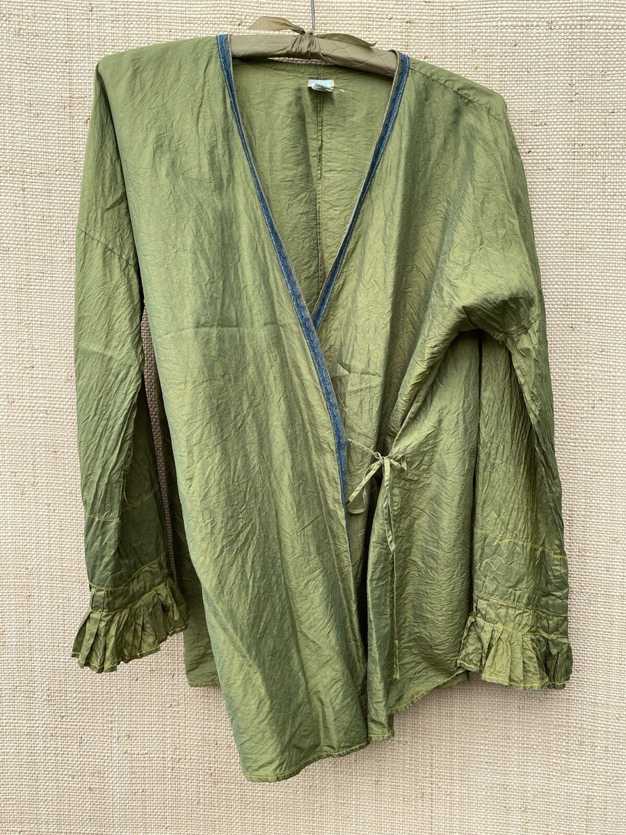 dosaシルクトップス Dosa 100% silk Wrap Blouse Sz 4 Top Green | eBay