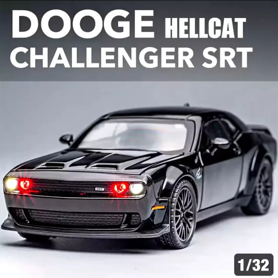Dodge Challenger SRT Hellcat 1:32 voiture en métal déco bureau homme