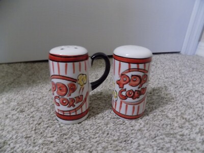Set Of 2 Pop Corn Salt & Pepper/Cheese Shakers