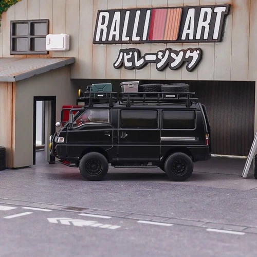 TG Autobots 1:64 schwarz Delica Off Road Mini Van Modell Spielzeug Diecast Metall Auto Box - Bild 3 von 11