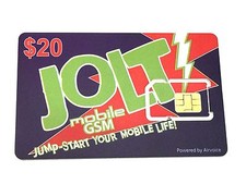 Jolt Mobile Prepaid SIM Card Kit Phone Simcard 200 Mins Talk Text Data 90 Days