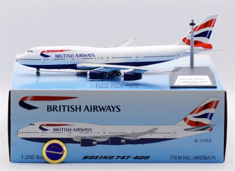 航空機・ヘリコプター ARD1:200 BritishAirways B747-400 G-CIVB ARD-Models BRITISH AIRWAYS for Boeing 747-400 G-CIVO 1/200