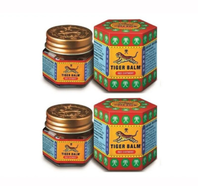 2 Pieces India Tiger Balm (Red) Super Strength Pain Relief Ointment 21ml 