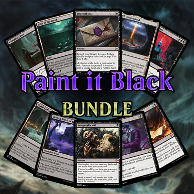 Paint it Black Bundle (10 Black Proxies) - Custom Magic: the Gathering Cards
