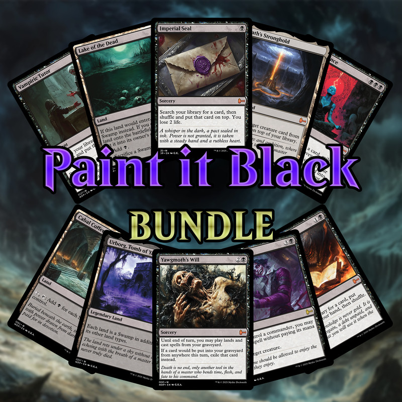 Paint it Black Bundle (10 Black Proxies) - Custom Magic: the Gathering Cards
