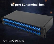 48-port SC terminal box fiber distribution frame full with pigtail flange