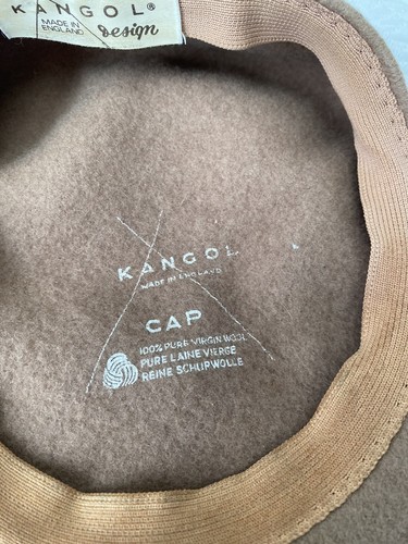 Brown Kangol Flat Cap Medium Size 100% Virgin Wool Made in England - Picture 7 of 9