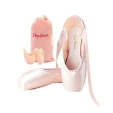 New Daydance Ballet Pointe Shoes Women Ribbon Ballerina Size 42 XXX Pink Satin