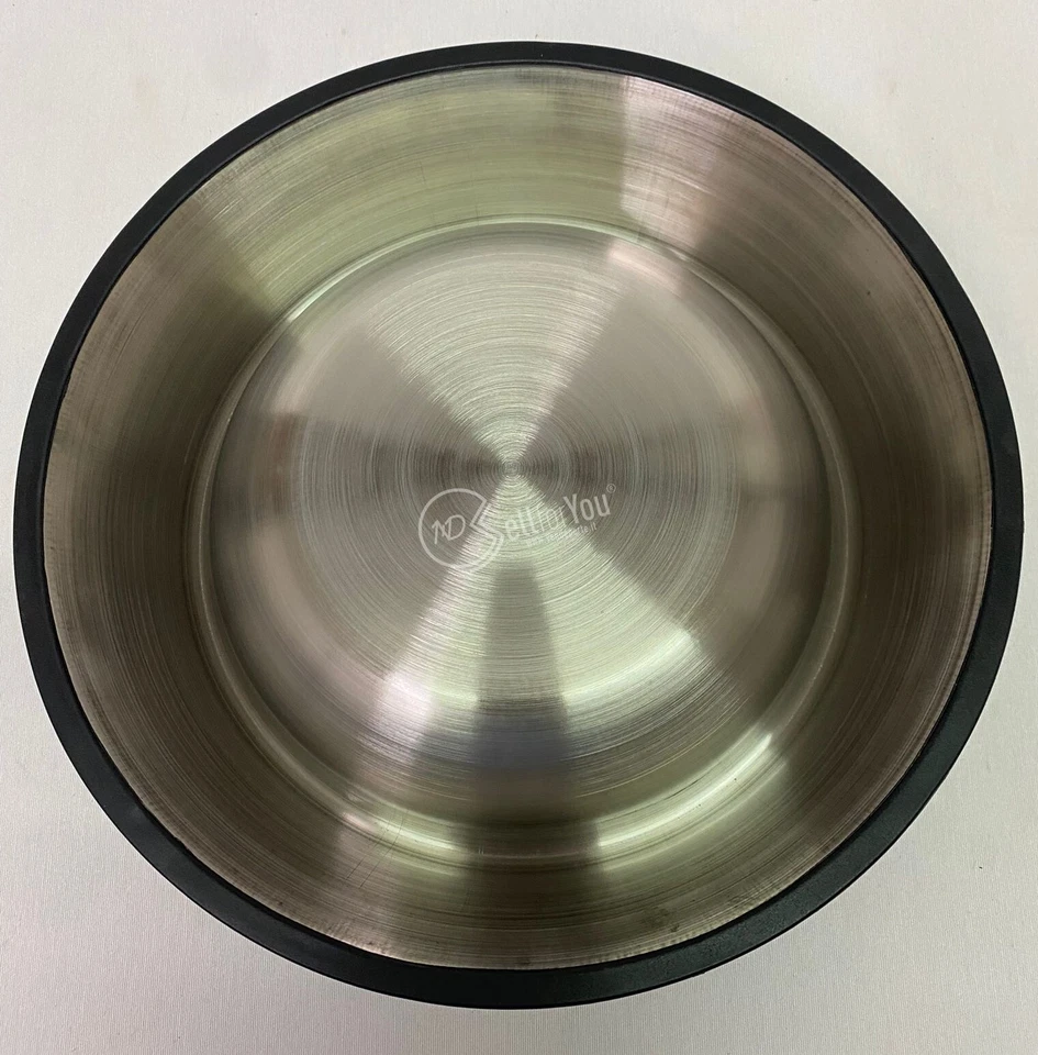 Ciotola per cani in metallo argento antiscivolo 29/22 x 7 cm taglia L grande - Immagine 3 di 3