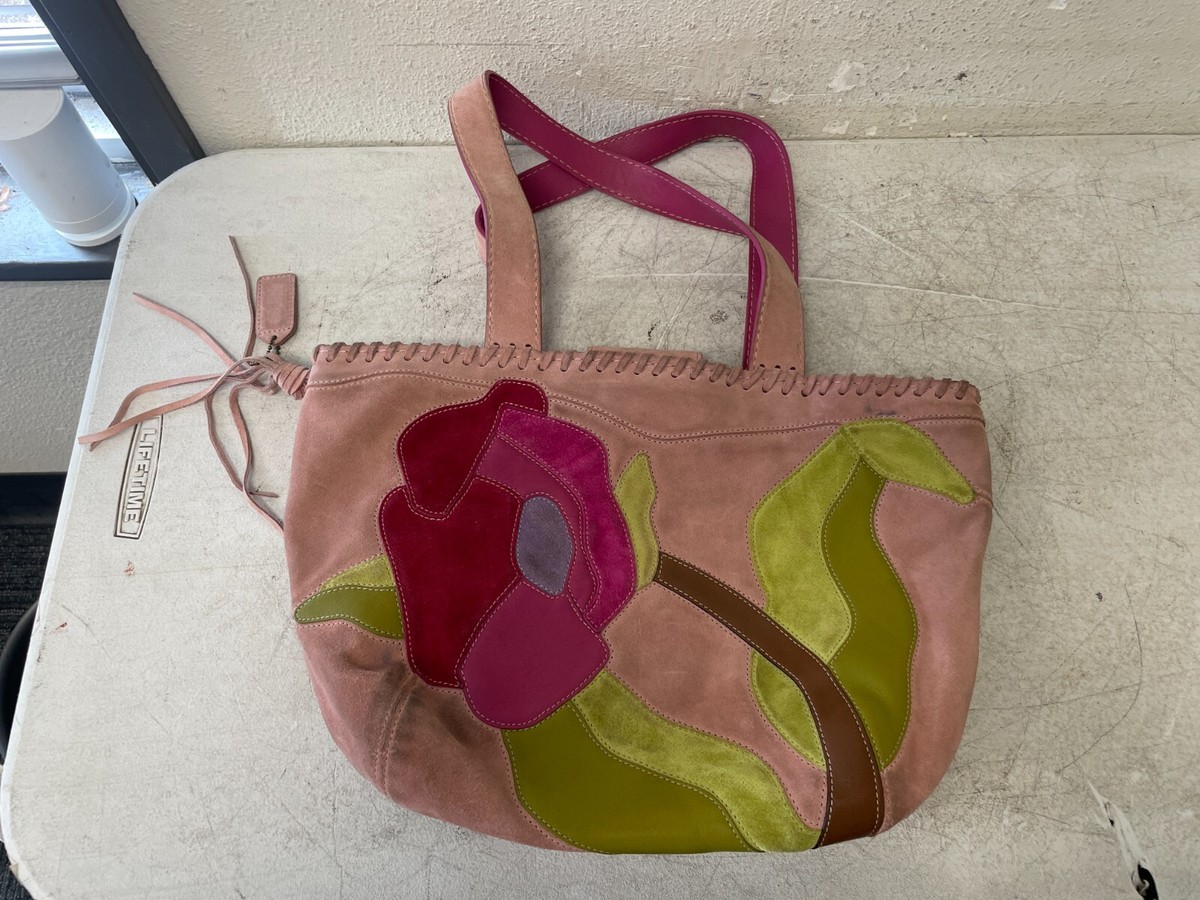 COACH Vintage Ltd Ed XL PINK POPPY FOR PEACE TOTE BAG 9258