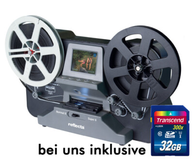 Reflecta Filmscanner  Super 8 - Digitalisieren Sie Super 8 Normal 8 + 32GB