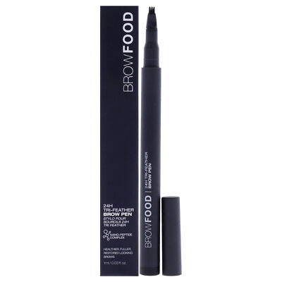 LashFood BrowFood 24H Tri Feather - Charcoal for Women - 0.03 oz Eyebrow Pencil