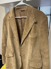 Vintage Levis Mens Size 42R Camel Panatela Blazer Jacket Corduroy Retro Y2k