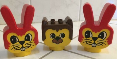 Lego Toddler Duplo Animal Heads Rabbit Dog | eBay