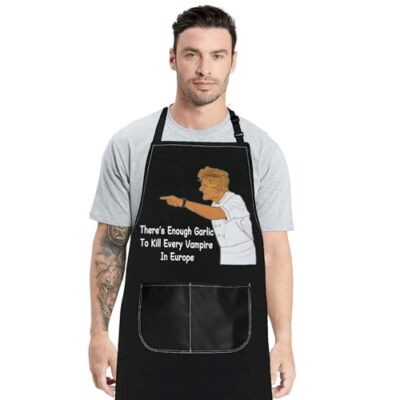 Chef Ramsay Kitchen Apron Chef Ramsay Fans Gifts There's Enough Garlic To Kil...