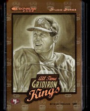 2002 Donruss #AT-10 Steve Young All Time Gridiron Kings Studio #/250