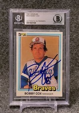 BOBBY COX Signed Autographed 1981 Donruss Card #426 - BAS Beckett COA - Braves
