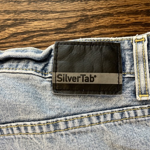 Levis Silvertab Baggy Jeans Blue Denim Y2K Wide Leg 38 X 30.5 Vintage Skater - Picture 15 of 15