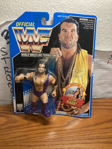 WWF Razor Ramon MOC Hasbro Series 10 PURPLE WWE Fi...