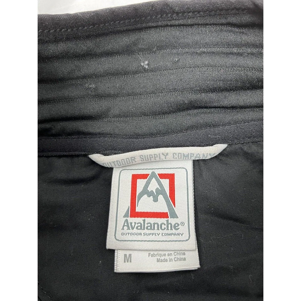 Pullover mediano Avalanche para mujer con bolsillos en el cuello falso a presión acanalado negro talla M Foto 4 de 4