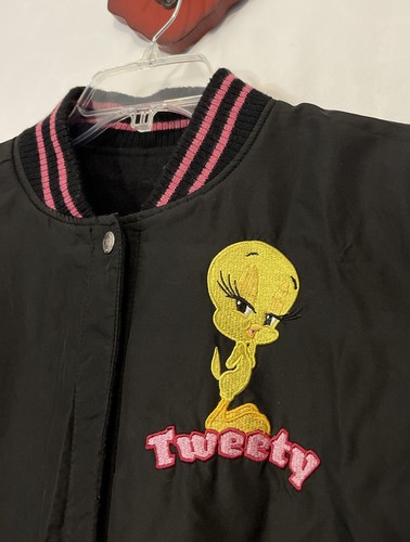 Vintage JH Design Tweety Diva Girls 3xl Black Reversible Wool-Blend Coat! M1450 - Picture 6 of 16