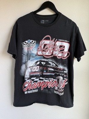 YR Young & Reckless Men's Size XL Black Racing  T-Shirt #00 Short Sleeve