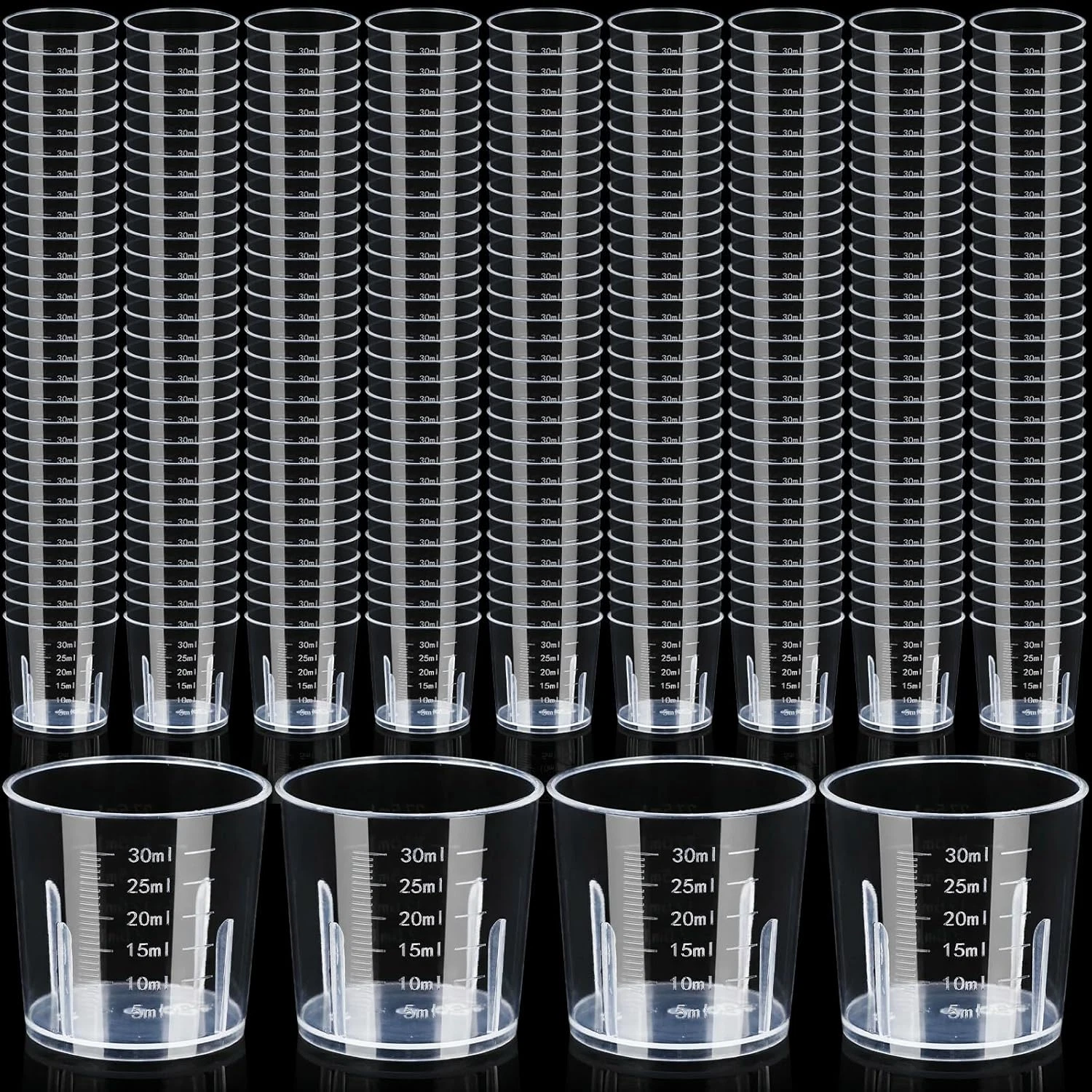 300 Pack 1Oz/ 30 Ml Plastic Mixing Cups Disposable Measuring Cups, Epoxy Bulk Cl
