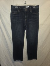 Carhartt Loose Fit Rugged Flex Womens Jeans 10 Straight Leg Dark Wash Denim