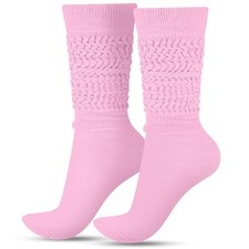 Geyoga Neon Slouch Socks,80s 90s Neon Women's Leg Warmers Extra Long Pink